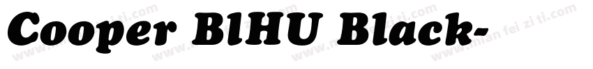 Cooper BlHU Black字体转换